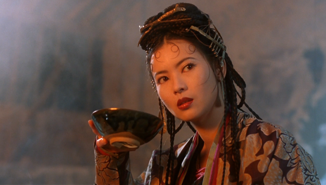 Yammie Lam Kit Ying 藍潔瑛 as Spiderwoman in A Chinese Odyssey Part One: Pandora's Box 1994 西遊記第壹佰零壹回之月光寶盒